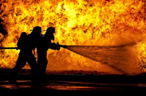 firefighters tackling a blaze for blog by Elmelin answering is mica safe