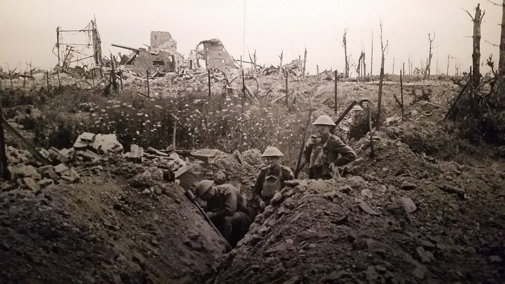 WW1 trenches for blog by Elmelin on military vehicles through the ages 